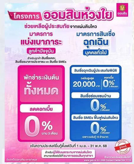 สั่ง 8 แบงก์รัฐออกมาตรการเร่งด่วน เยียวยา ปชช. ที่ได้รับผลกระทบเหตุแผ่นดินไหว