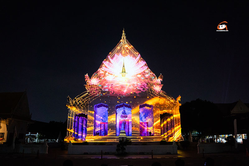 ปรากฏการณ์แสงสีแห่งศรัทธายามค่ำคืน VIJIT GASTRONOLIGHT @อุบลราชธานีศรีศิลป์ 