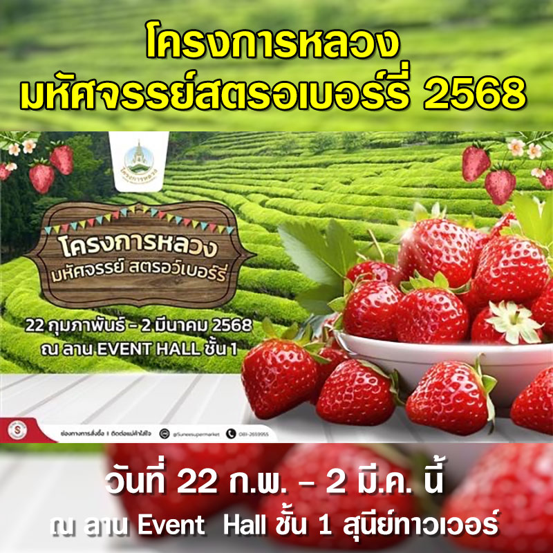 งานโครงการหลวง มหัศจรรย์สตรอเบอร์รี่ 2568
