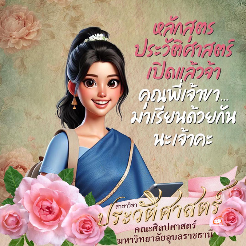 หลักสูตรสาขาวิชาประวัติศาสตร์ ม.อุบลฯ รับตรง (Quota) ปีการศึกษา 2568