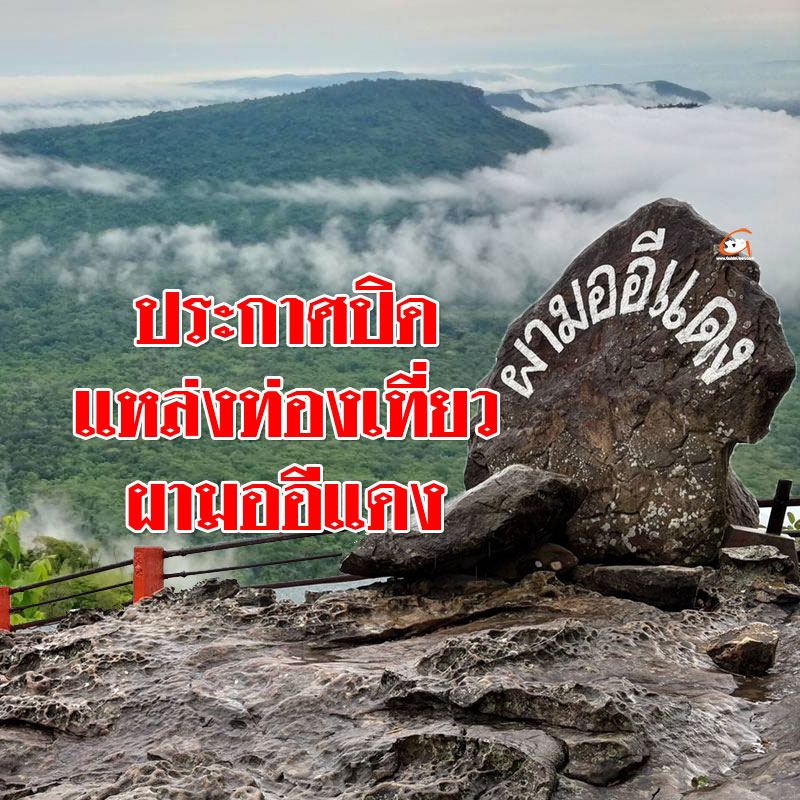 ปิดแหล่งท่องเที่ยวผามออีแดง อุทยานแห่งชาติเขาพระวิหาร เป็นการชั่วคราว 