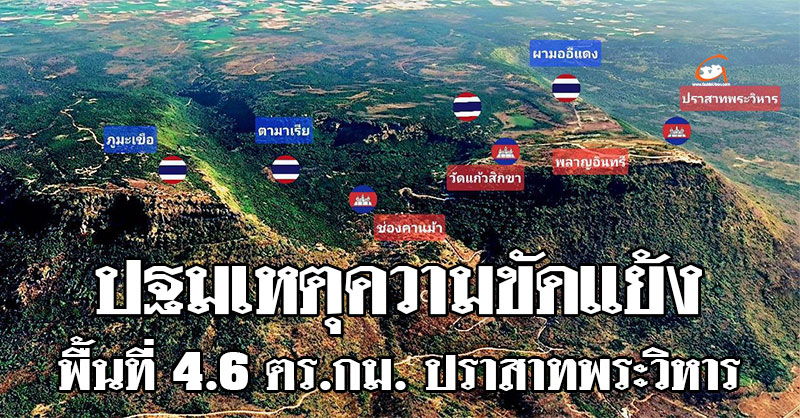 ปฐมเหตุความขัดแย้งชายแดนไทย–กัมพูชา ปราสาทพระวิหาร