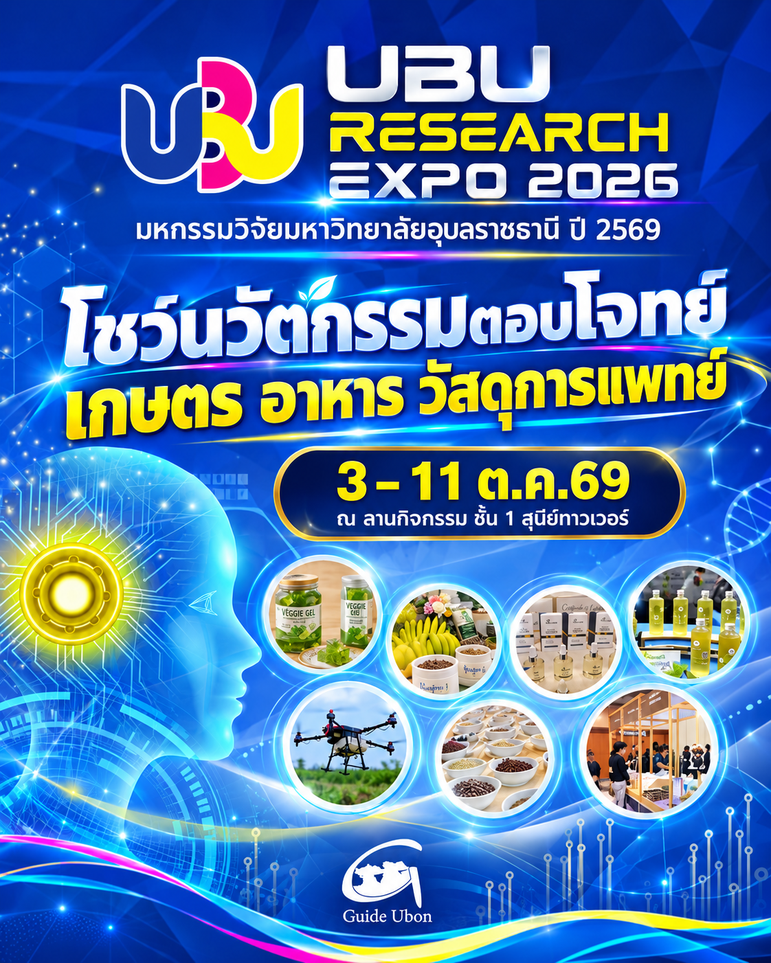 UBU Research Expo 2026 มหกรรมวิจัยมหาวิทยาลัยอุบลราชธานี ปี 2569